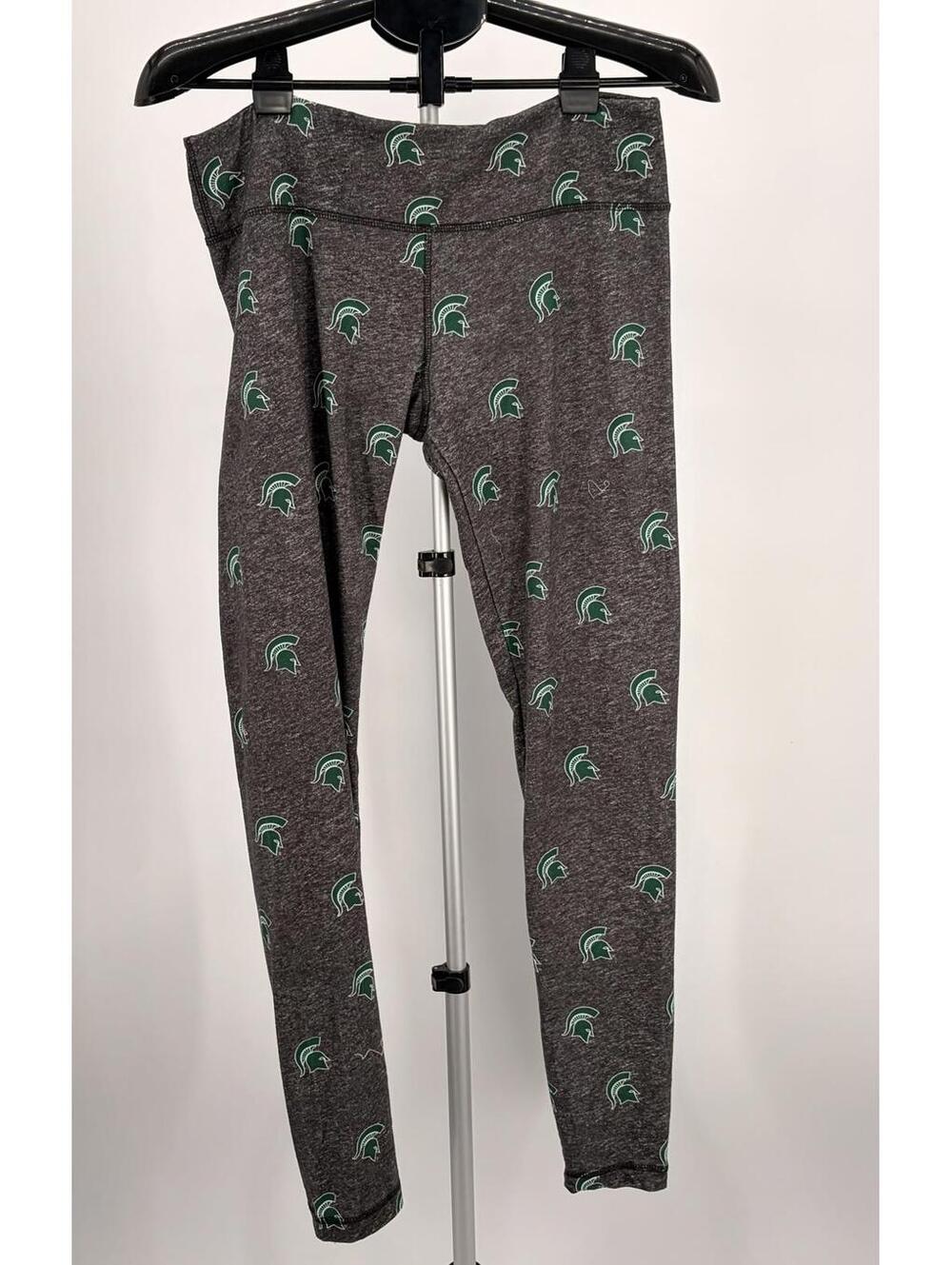 League Collegiate Outfitters‎ Gray Spartan Print Leggings High Waist Stretch L